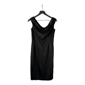 White House Black Market silky black dress
